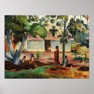 Paul Gauguin Der große Baum, Erforschung der Natur Poster