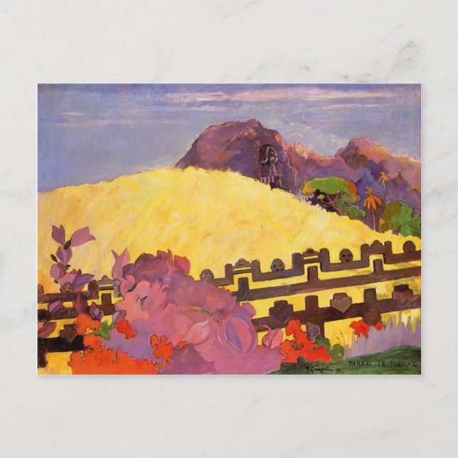 Paul Gauguin - Der heilige Berg Postkarte (Vorderseite)