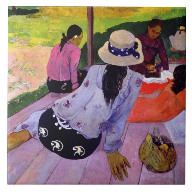 Paul Gauguin | der Siesta, 1891-2 (Öl auf Fliese (Vorderseite)