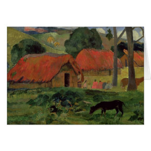 Paul Gauguin die drei Hütten, Tahiti, 1891-92