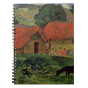 Paul Gauguin die drei Hütten, Tahiti, 1891-92 Notizblock