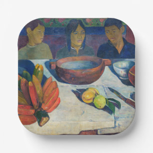 Paul Gauguin - Die Mahlzeit / Bananen Pappteller