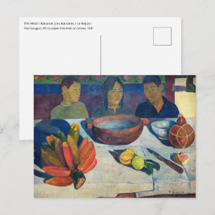 Paul Gauguin - Die Mahlzeit / Bananen Postkarte