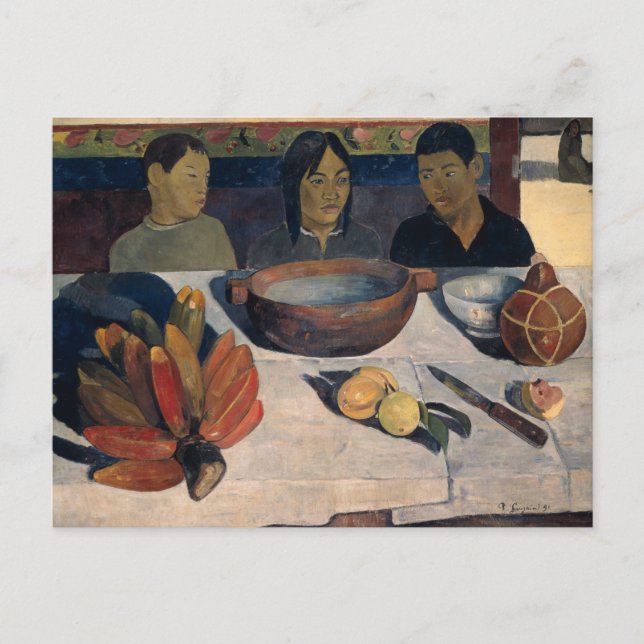 Paul Gauguin - Die Mahlzeit Postkarte (Vorderseite)