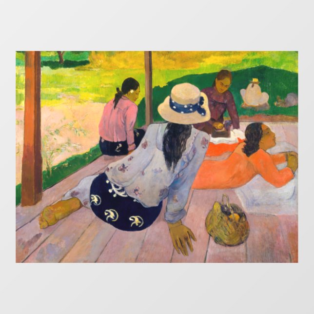 Paul Gauguin - Die Siesta Fensteraufkleber (Blatt)