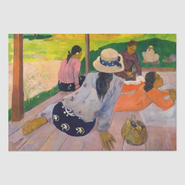 Paul Gauguin - Die Siesta Seidenpapier (Vorderseite)