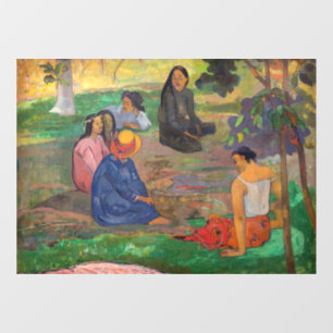 Paul Gauguin - Die Unterhaltung / Les Parau Parau Fensteraufkleber
