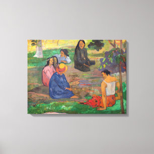 Paul Gauguin - Die Unterhaltung / Les Parau Parau Leinwanddruck