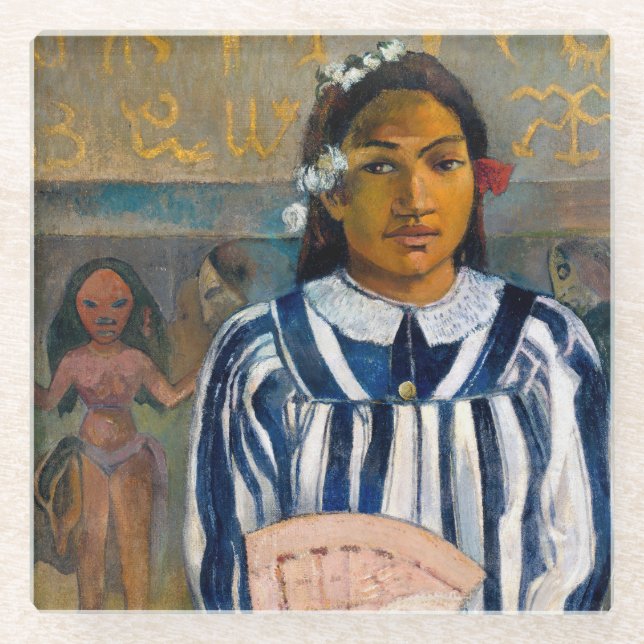 Paul Gauguin - Die Vorfahren von Tehamana Glasuntersetzer (Vorderseite)