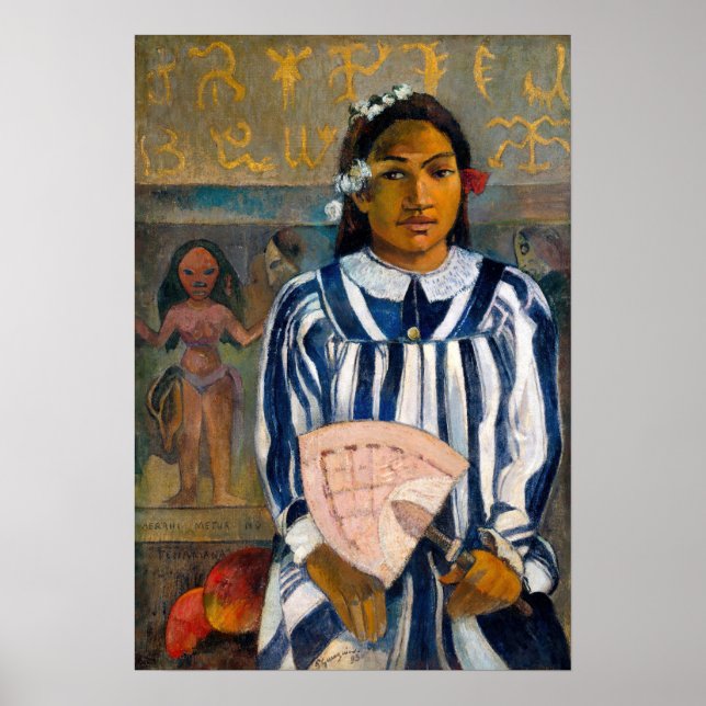 Paul Gauguin - Die Vorfahren von Tehamana Poster (Vorne)