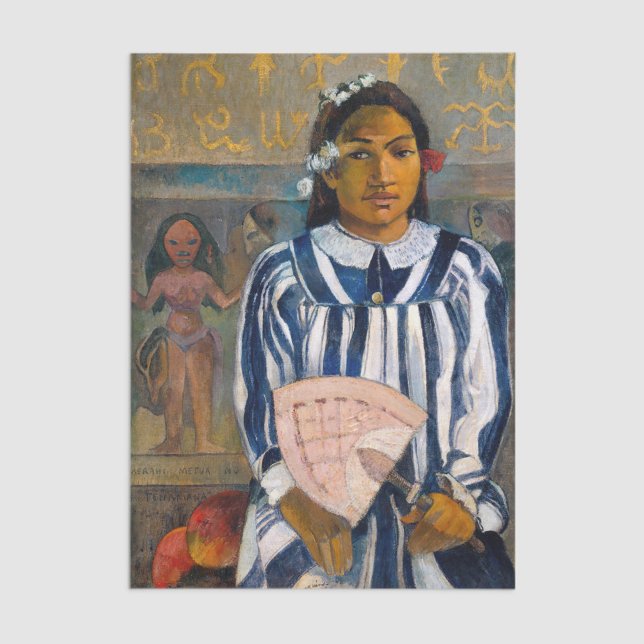Paul Gauguin - Die Vorfahren von Tehamana Seidenpapier (Von Creator hochgeladen)