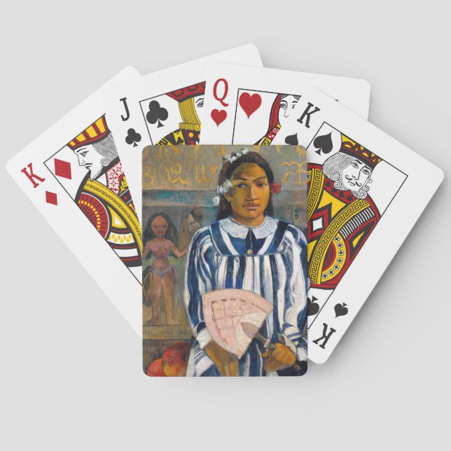Paul Gauguin - Die Vorfahren von Tehamana Spielkarten (Rückseite)