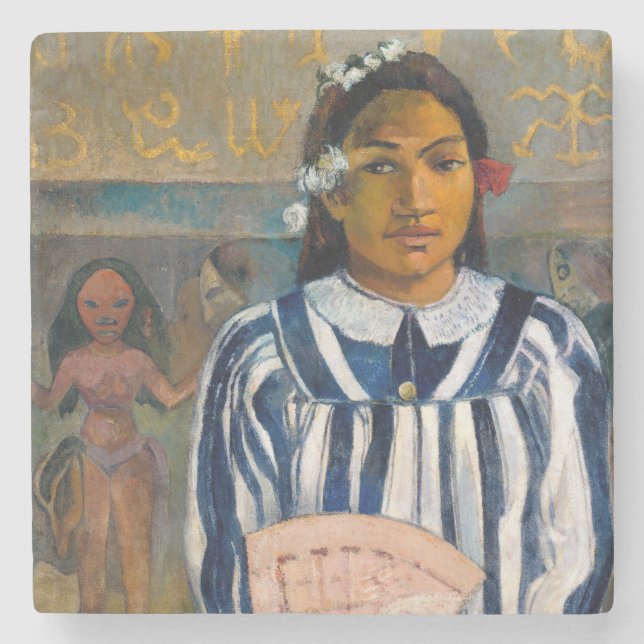 Paul Gauguin - Die Vorfahren von Tehamana Steinuntersetzer (Vorderseite)