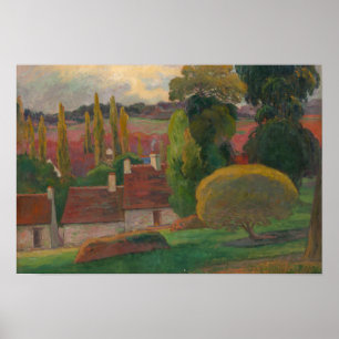 Paul Gauguin - Ein Bauernhof in der Bretagne Poster