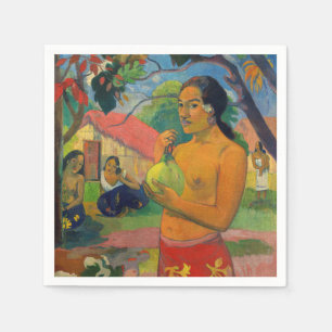Paul Gauguin - Frau mit einer Frucht Serviette