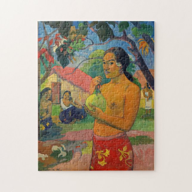 Paul Gauguin - Frau mit Frucht (Vertikal)