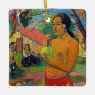 Paul Gauguin - Frau mit Frucht Keramikornament