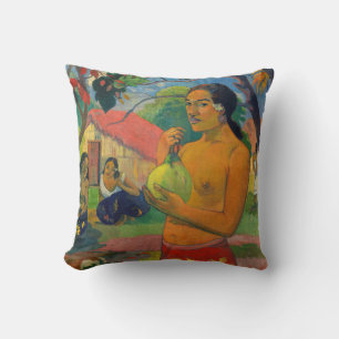 Paul Gauguin - Frau mit Frucht Kissen