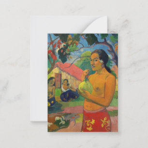 Paul Gauguin - Frau mit Frucht Mitteilungskarte