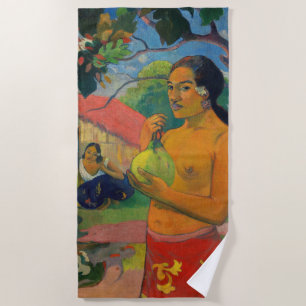 Paul Gauguin - Frau mit Frucht Strandtuch