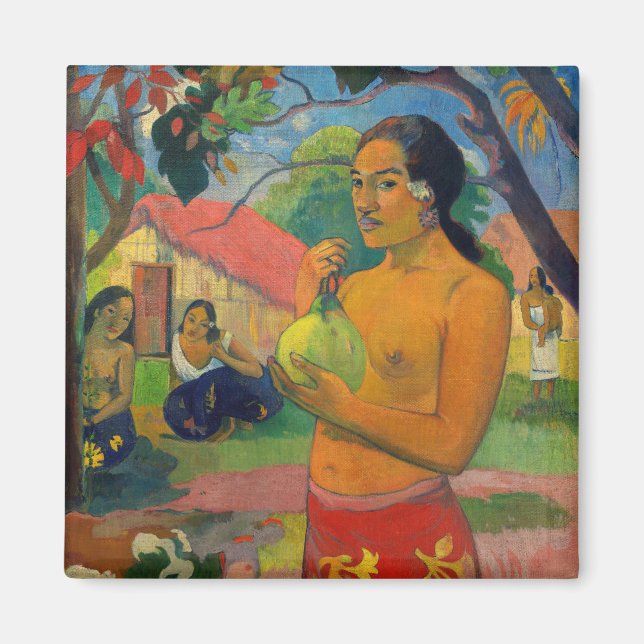 Paul Gauguin - Frauen, die eine Frucht halten Magnet (Vorne)