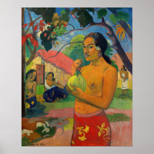 Paul Gauguin - Frauen, die eine Frucht halten Poster