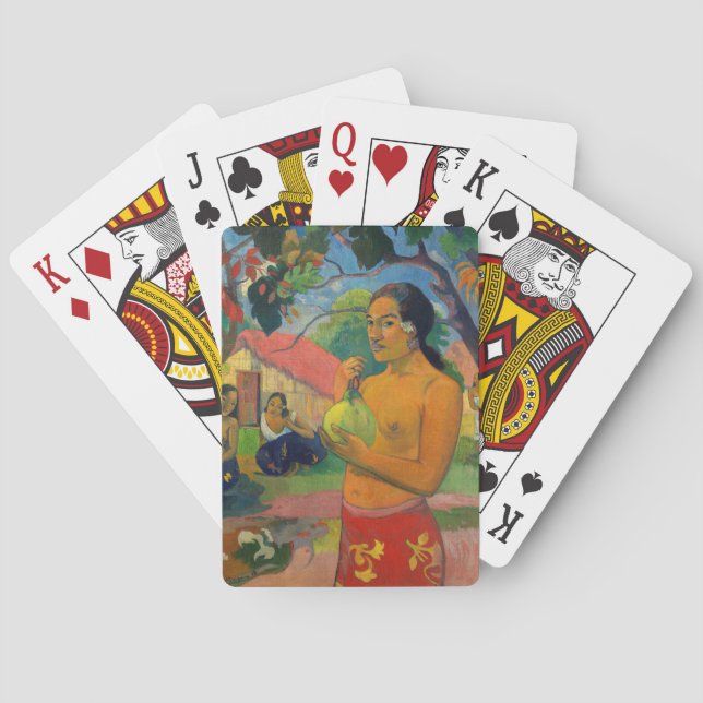 Paul Gauguin - Frauen, die eine Frucht halten Spielkarten (Rückseite)