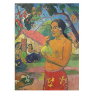 Paul Gauguin - Frauen, die eine Frucht halten Tischdecke