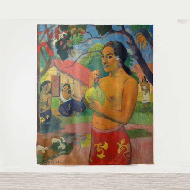 Paul Gauguin - Frauen, die eine Frucht halten Wandteppich (Vorderseite)