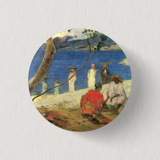 Paul Gauguin Fruit Carrier in Turin Cove oder Seas Button (Vorderseite)