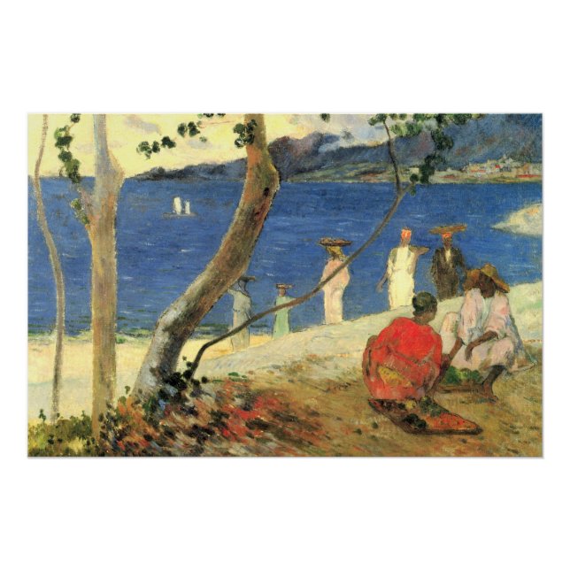 Paul Gauguin Fruit Carrier in Turin Cove oder Seas Poster (Vorderseite)