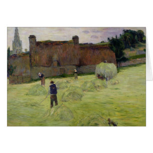 Paul Gauguin Haymaking in Brittany, 1888