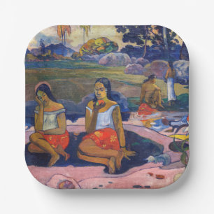 Paul Gauguin - Heilige Quelle, süße Träume Pappteller