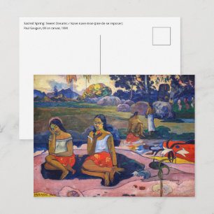 Paul Gauguin - Heilige Quelle, süße Träume Postkarte