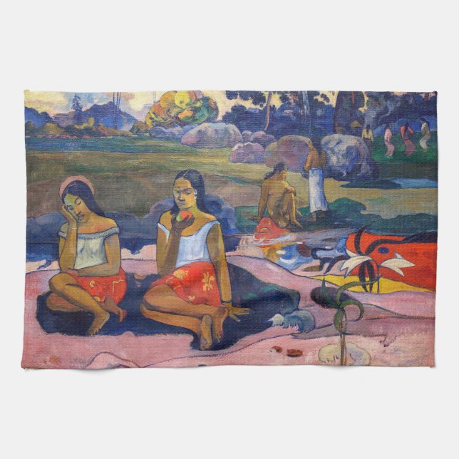 Paul Gauguin - Heiliger Frühling, süße Träume Geschirrtuch (Horizontal)