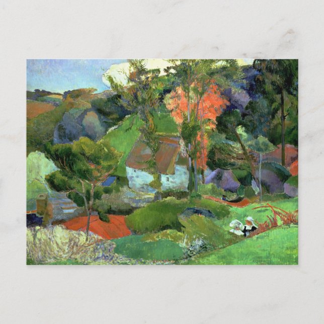 Paul Gauguin | Landschaft in Pont Aven, 1888 Postkarte (Vorderseite)
