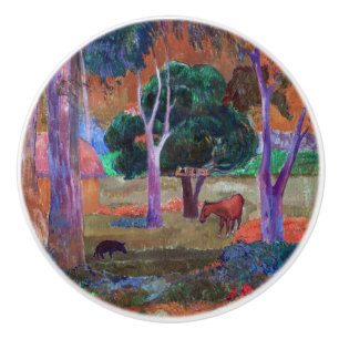 Paul Gauguin - Landschaft mit einem Schwein und ei Keramikknauf