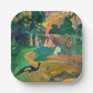 Paul Gauguin - Landschaft mit Peacocks / Matamoe Pappteller