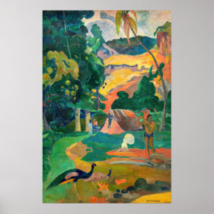Paul Gauguin - Landschaft mit Peacocks / Matamoe Poster