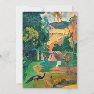 Paul Gauguin - Landschaft mit Pfauen / Matamoe Dankeskarte