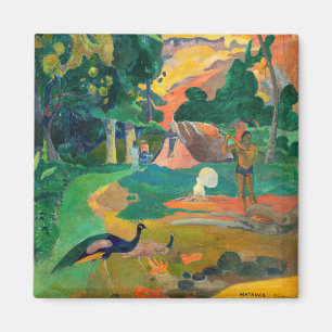 Paul Gauguin - Landschaft mit Pfauen / Matamoe Magnet