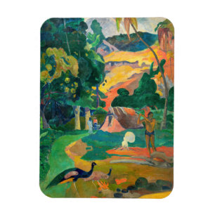 Paul Gauguin - Landschaft mit Pfauen / Matamoe Magnet