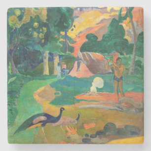 Paul Gauguin - Landschaft mit Pfauen / Matamoe Steinuntersetzer