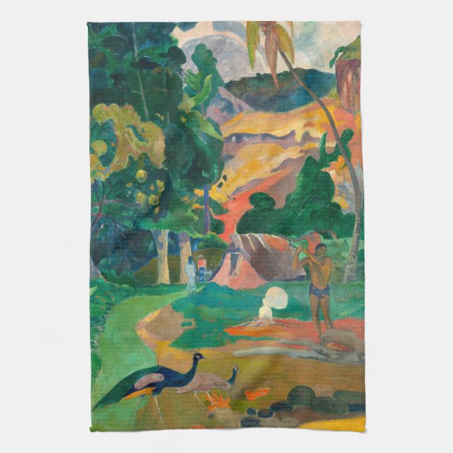 Paul Gauguin Matamoe, Landschaft mit Friedenstrupp Geschirrtuch (Vertikal)