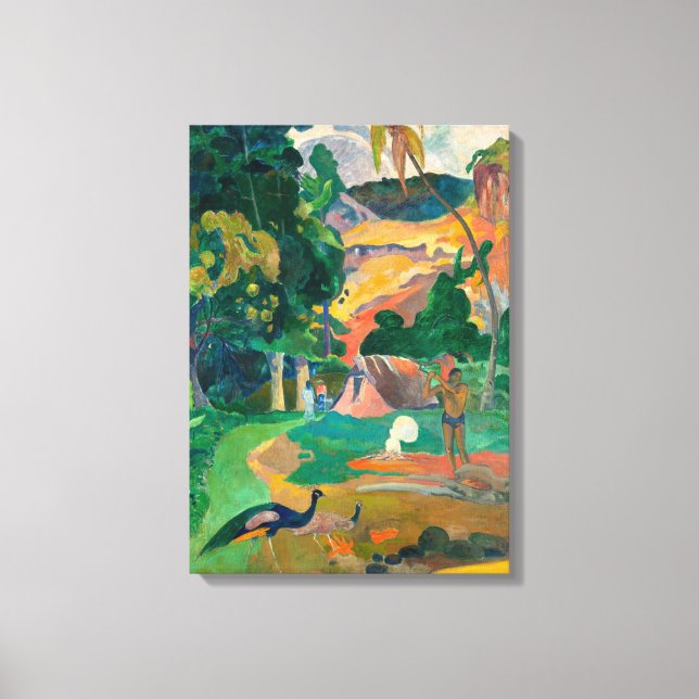 Paul Gauguin Matamoe, Landschaft mit Friedhöfen Leinwanddruck (Vorderseite)