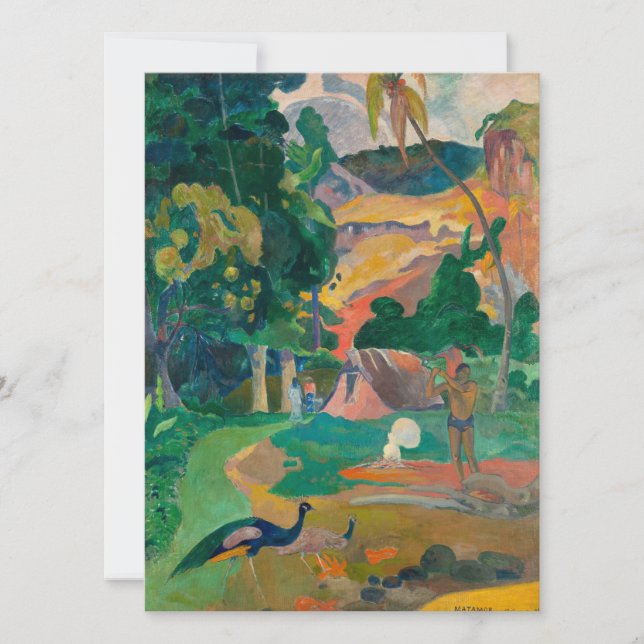 Paul Gauguin Matamoe Landschaft mit Peacocks (Vorderseite)