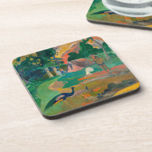Paul Gauguin Matamoe Landschaft mit Peacocks Getränkeuntersetzer