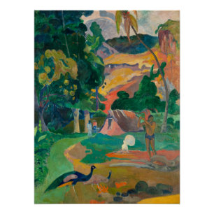 Paul Gauguin Matamoe Landschaft mit Peacocks Poster