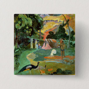 Paul Gauguin   Matamoe oder, Landschaft mit Pfaus Button