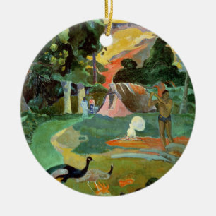 Paul Gauguin Matamoe oder, Landschaft mit Pfaus Keramik Ornament